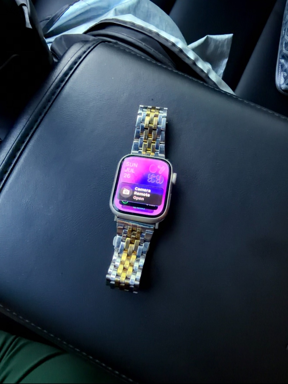 Apple Two-Tone (Gold & Silver) Smartwatch with Purple Display